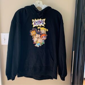 Rugrats Hoodie Youth Xl ( 15-17) Black Cozy Pockets Teddy Bear Fleece